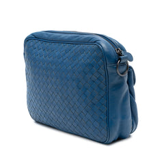 Nappa Intrecciato Front Pocket Messenger Bag