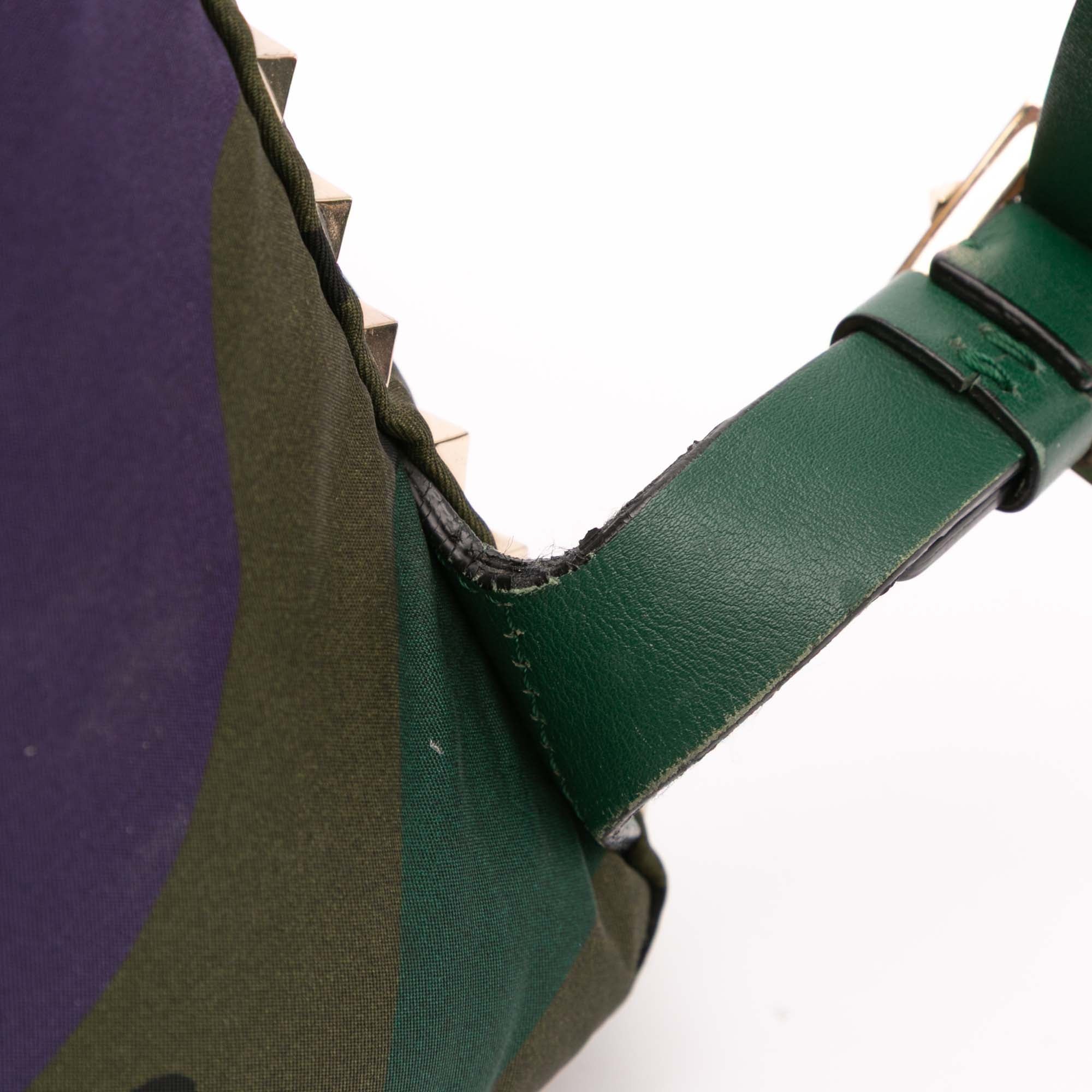 Printed Nylon Camouflage Rockstud Backpack