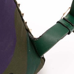 Printed Nylon Camouflage Rockstud Backpack