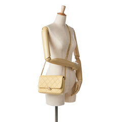 Small Quilted Caviar Chain Melody Flap