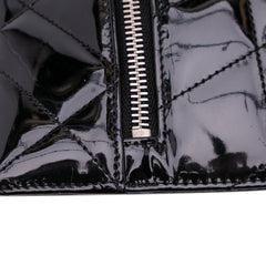 Quilted Patent Geometric Kaleidoscope Shoulder Bag