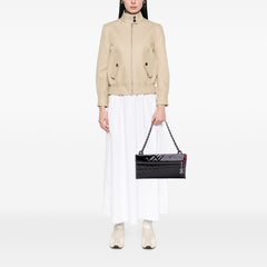 Quilted Patent Geometric Kaleidoscope Shoulder Bag