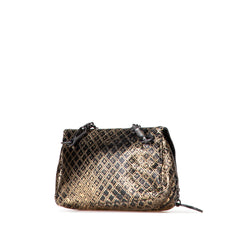 Metallic Calfskin Intrecciomirage Chain Flap Crossbody