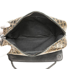 Metallic Calfskin Intrecciomirage Chain Flap Crossbody