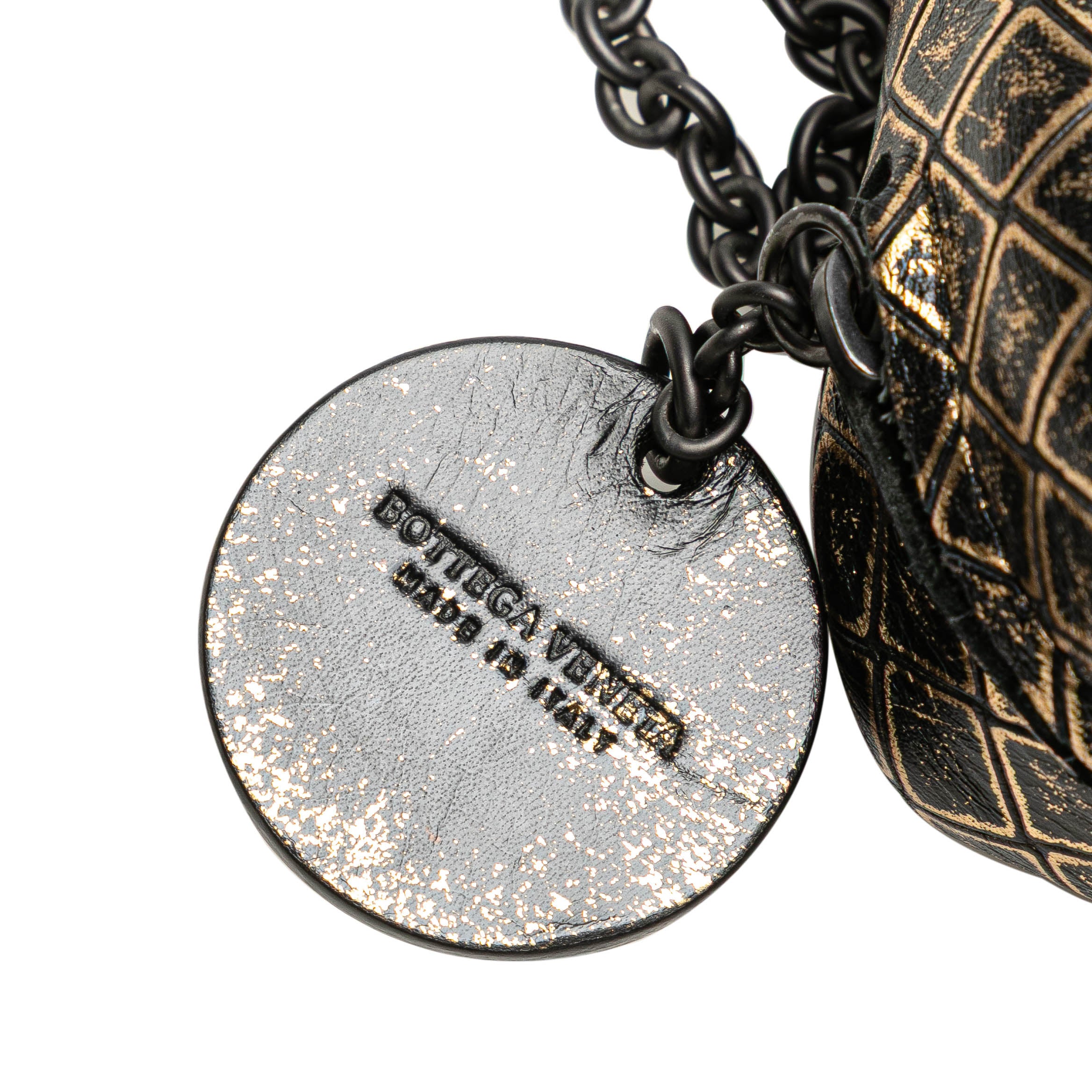 Metallic Calfskin Intrecciomirage Chain Flap Crossbody