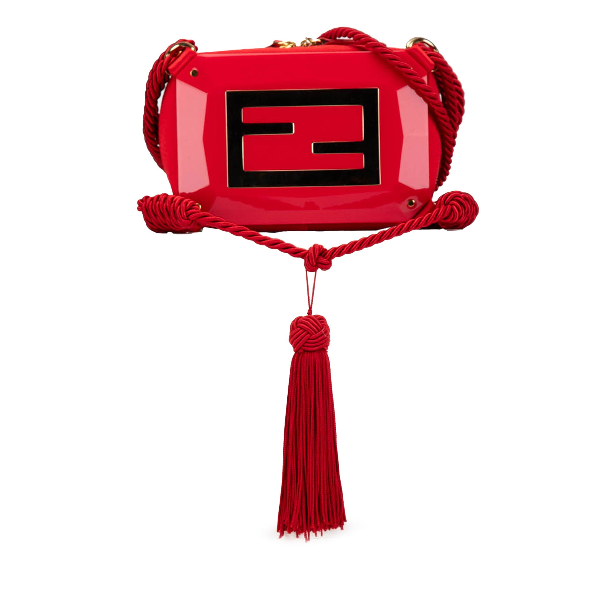 Mini FF PVC Satin Tassel Crossbody