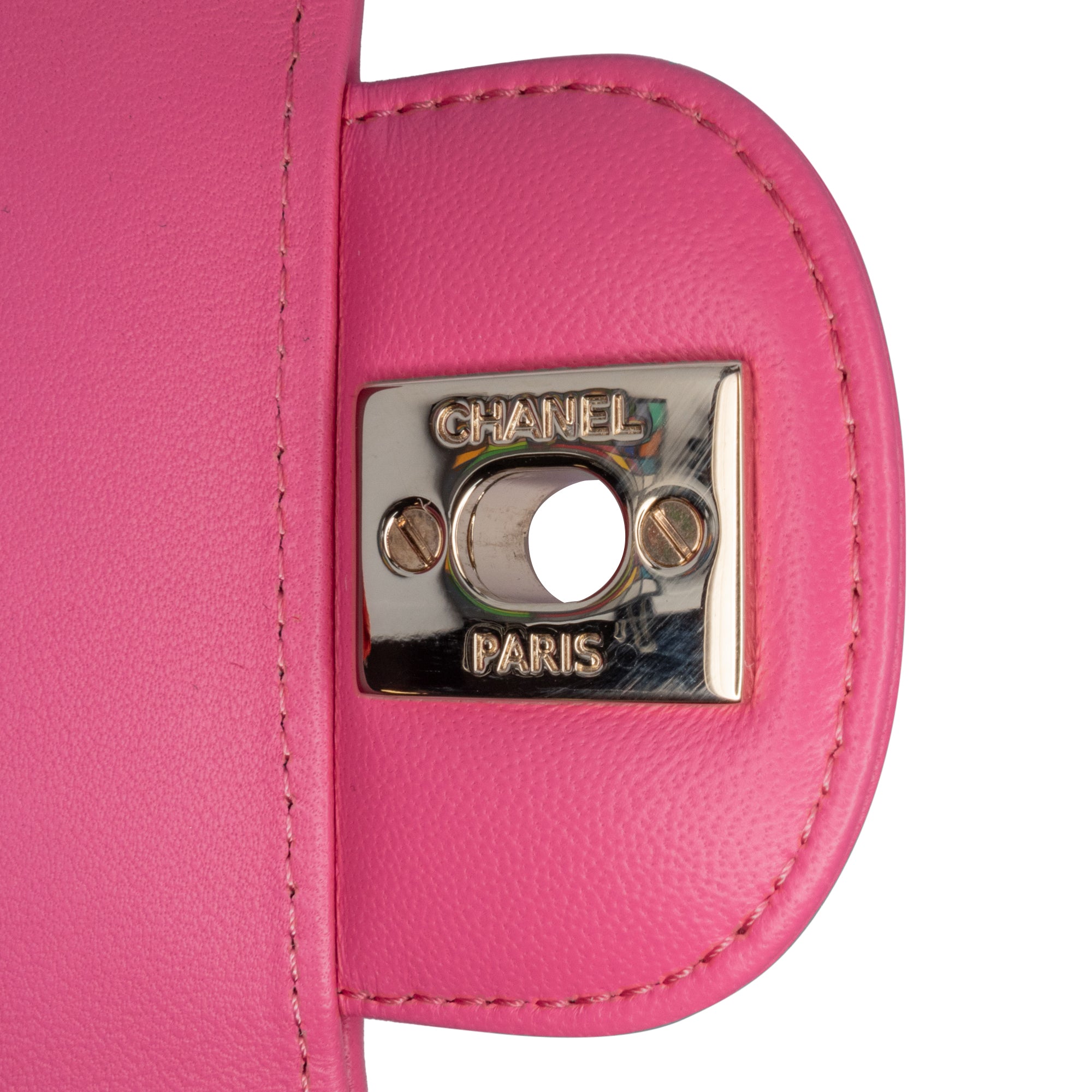 Small Classic Chevron Lambskin Double Flap