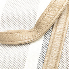 Medium Woven Calfskin Barbes East West Shopper Bag