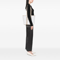 Medium Woven Calfskin Barbes East West Shopper Bag