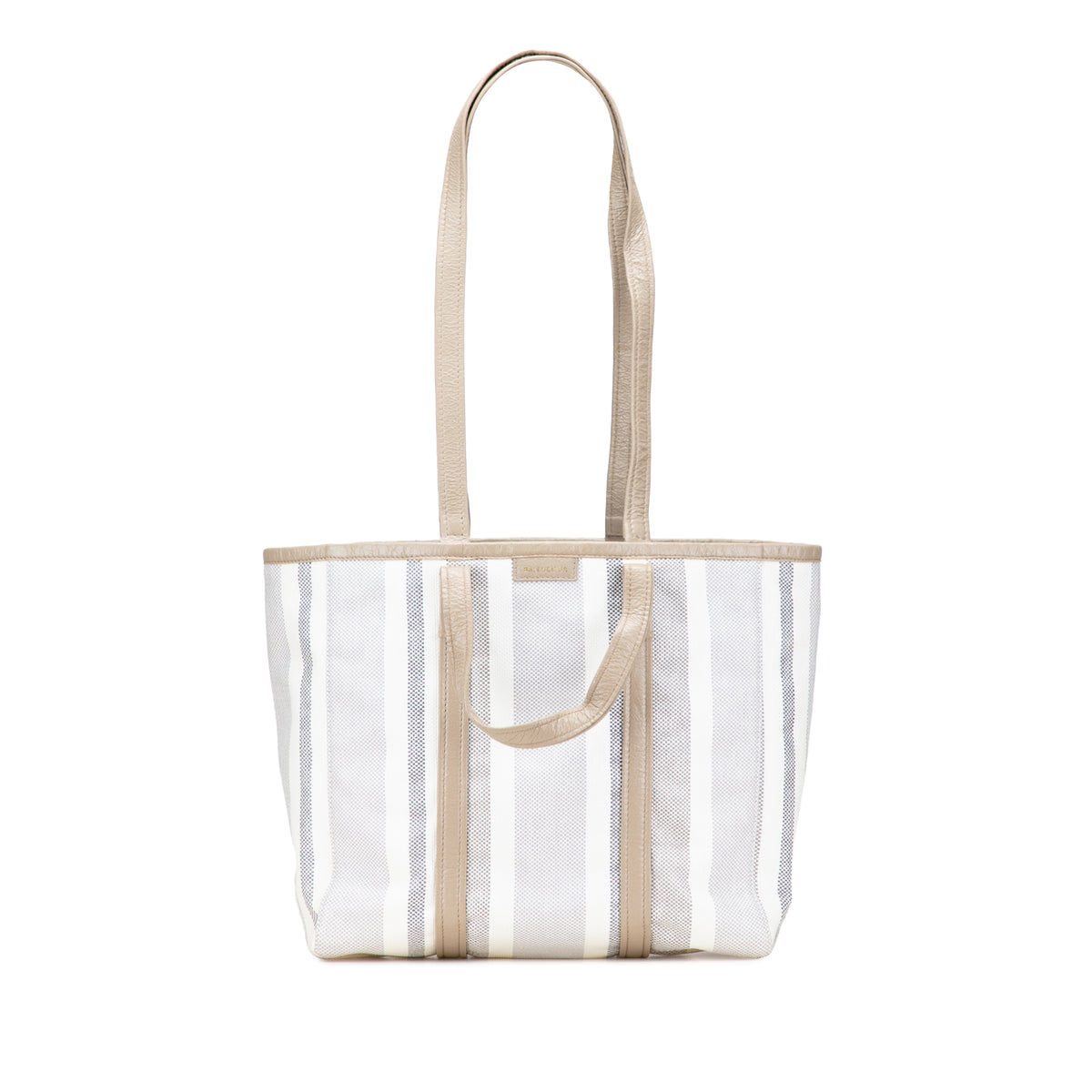 Medium Woven Calfskin Barbes East West Shopper Bag
