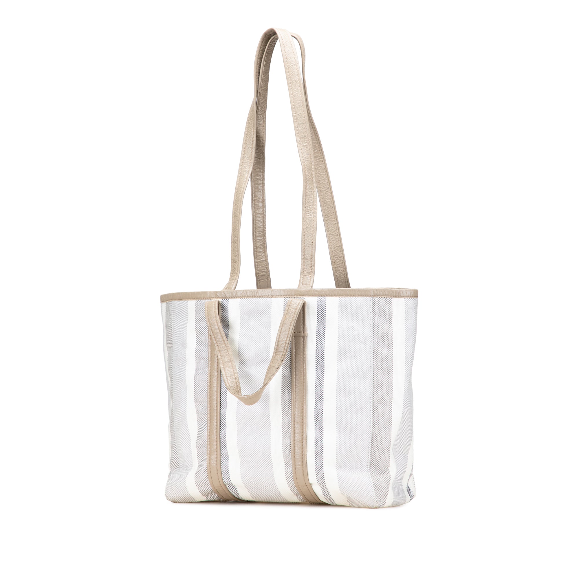Medium Woven Calfskin Barbes East West Shopper Bag