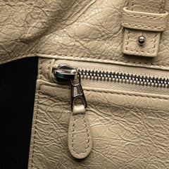 Medium Woven Calfskin Barbes East West Shopper Bag