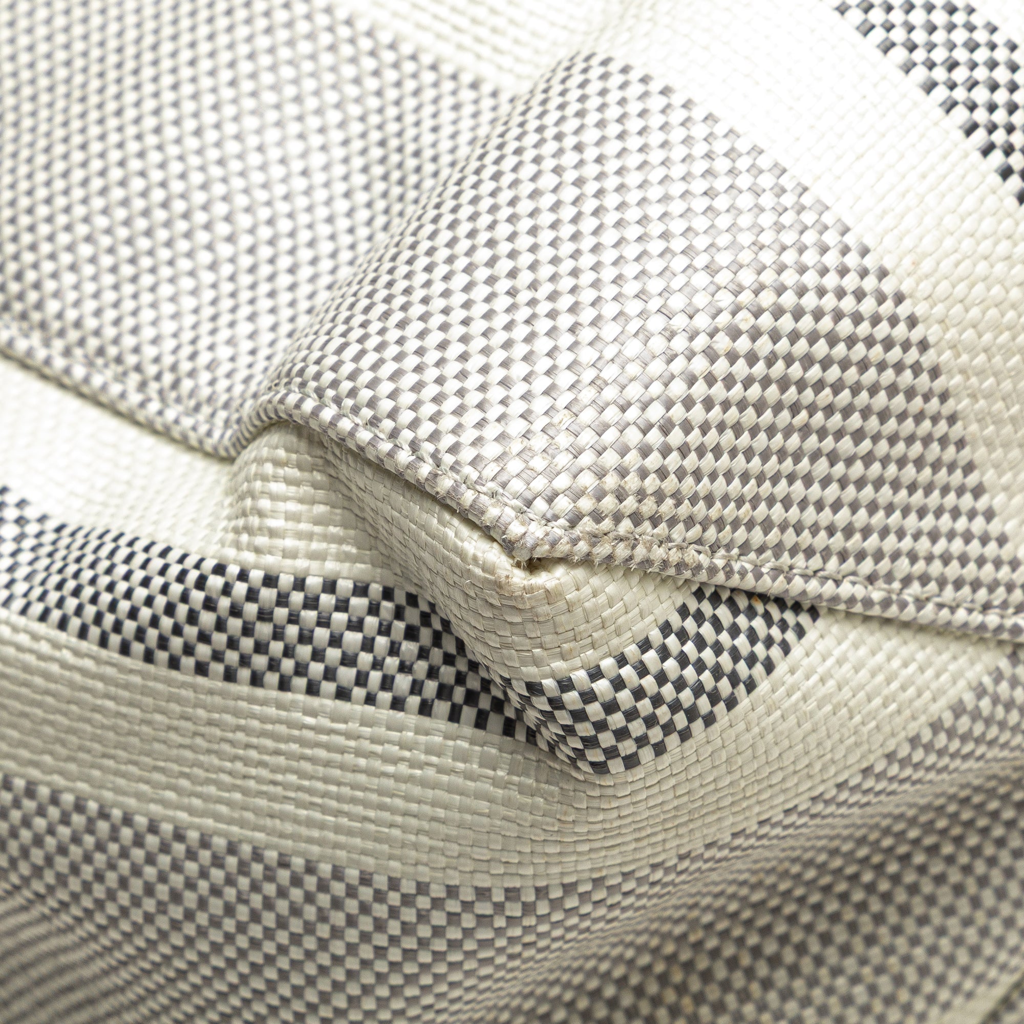 Medium Woven Calfskin Barbes East West Shopper Bag