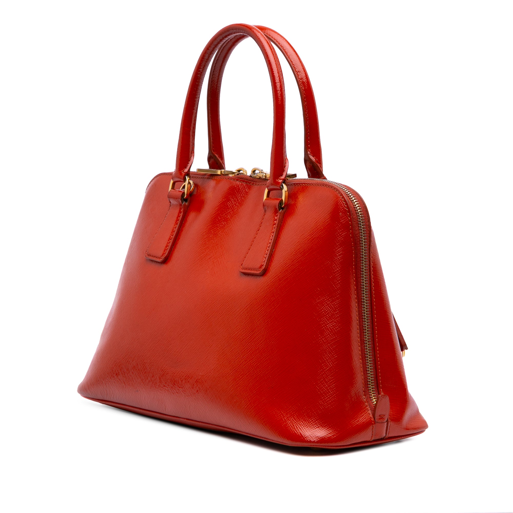 Medium Saffiano Vernice Promenade Satchel