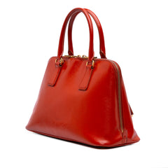 Medium Saffiano Vernice Promenade Satchel