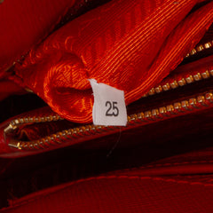 Medium Saffiano Vernice Promenade Satchel