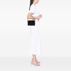 Quilted Patent Leather Box Handbag