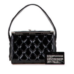 Quilted Patent Leather Box Handbag