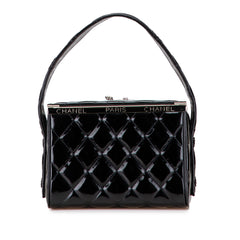 Quilted Patent Leather Box Handbag