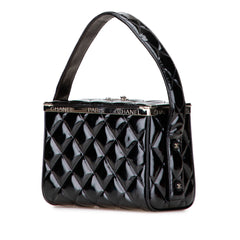 Quilted Patent Leather Box Handbag