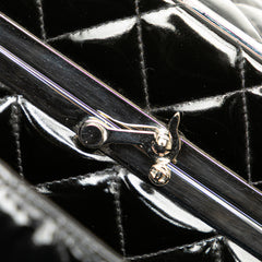 Quilted Patent Leather Box Handbag