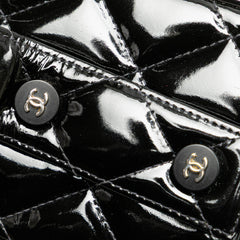 Quilted Patent Leather Box Handbag