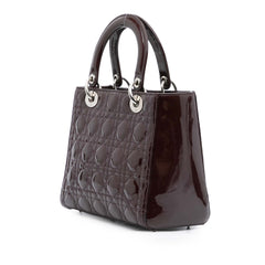 Medium Patent Cannage Lady Dior