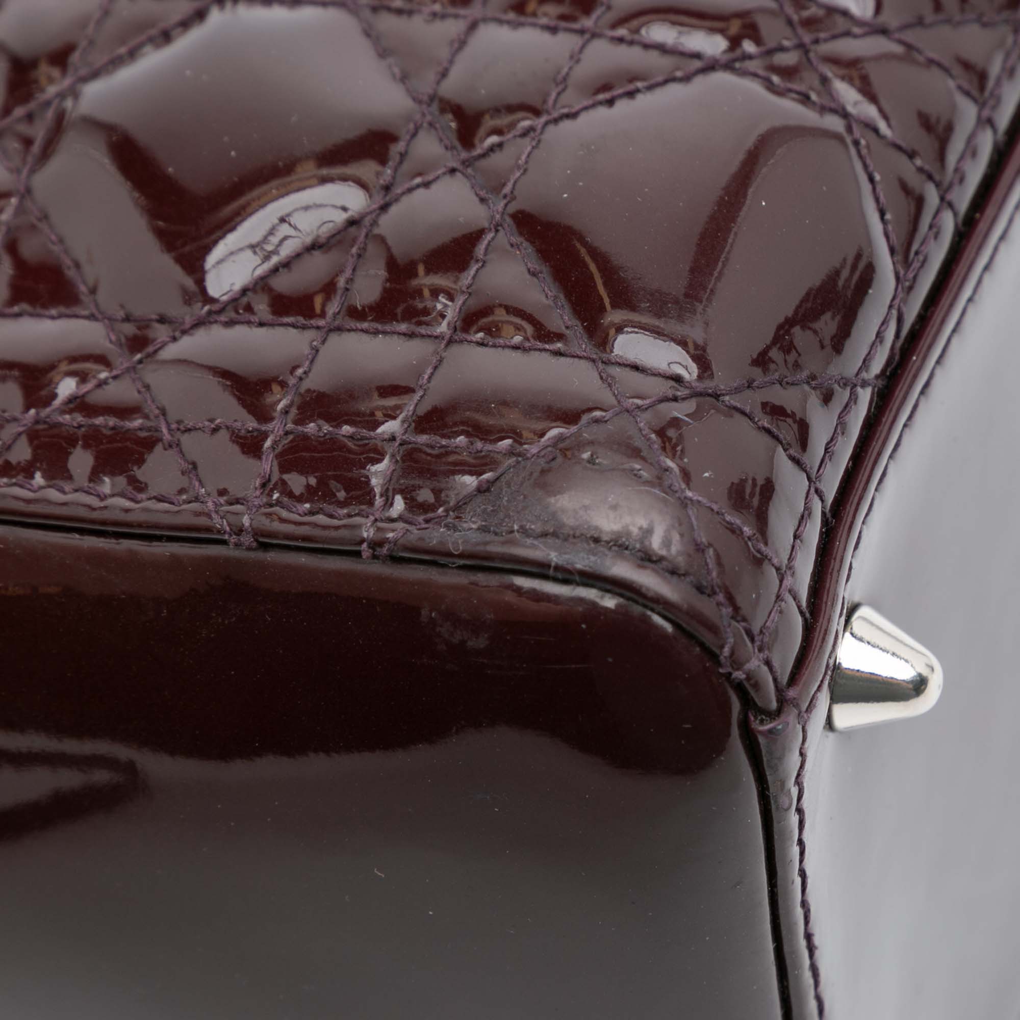 Medium Patent Cannage Lady Dior