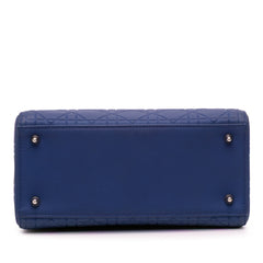 Medium Ultra Matte Calfskin Embossed Cannage Lady Dior