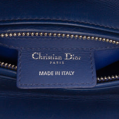 Medium Ultra Matte Calfskin Embossed Cannage Lady Dior