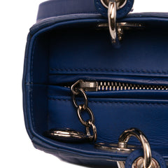Medium Ultra Matte Calfskin Embossed Cannage Lady Dior