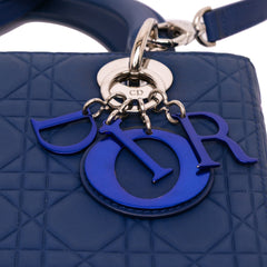 Medium Ultra Matte Calfskin Embossed Cannage Lady Dior