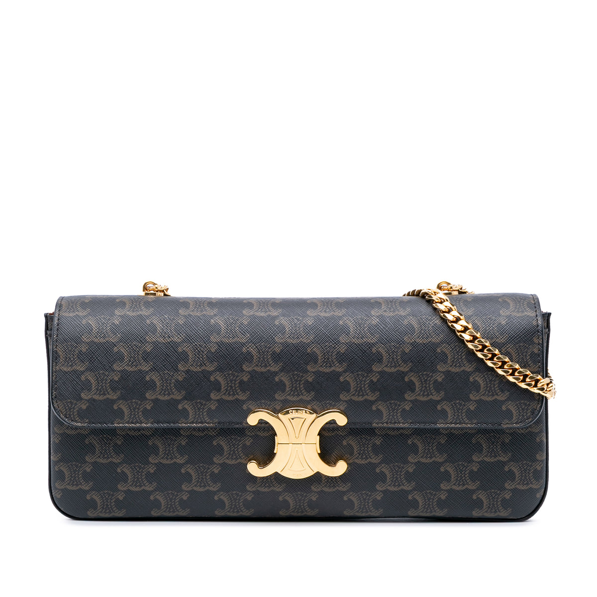 Triomphe Coated Canvas Chain Shoulder Bag