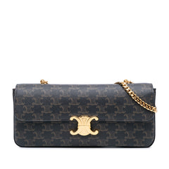 Triomphe Coated Canvas Chain Shoulder Bag