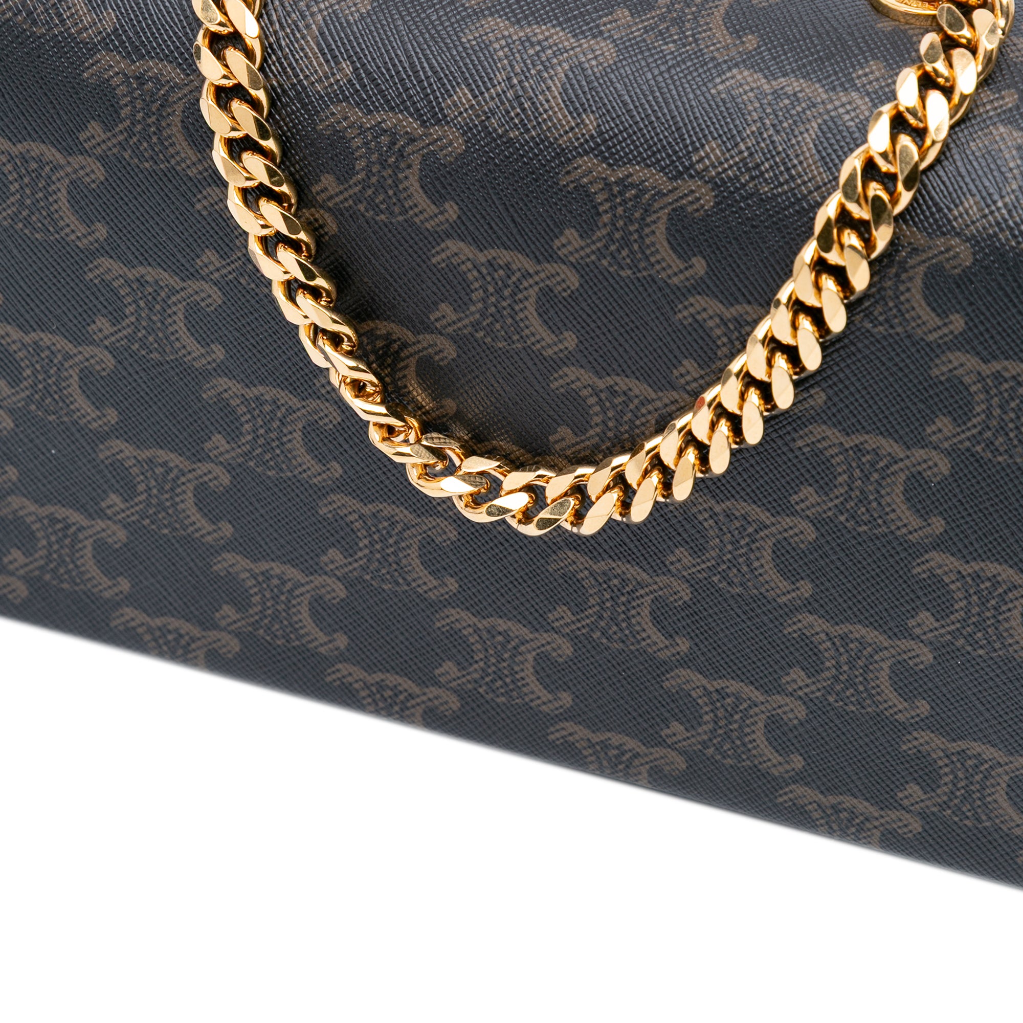 Triomphe Coated Canvas Chain Shoulder Bag