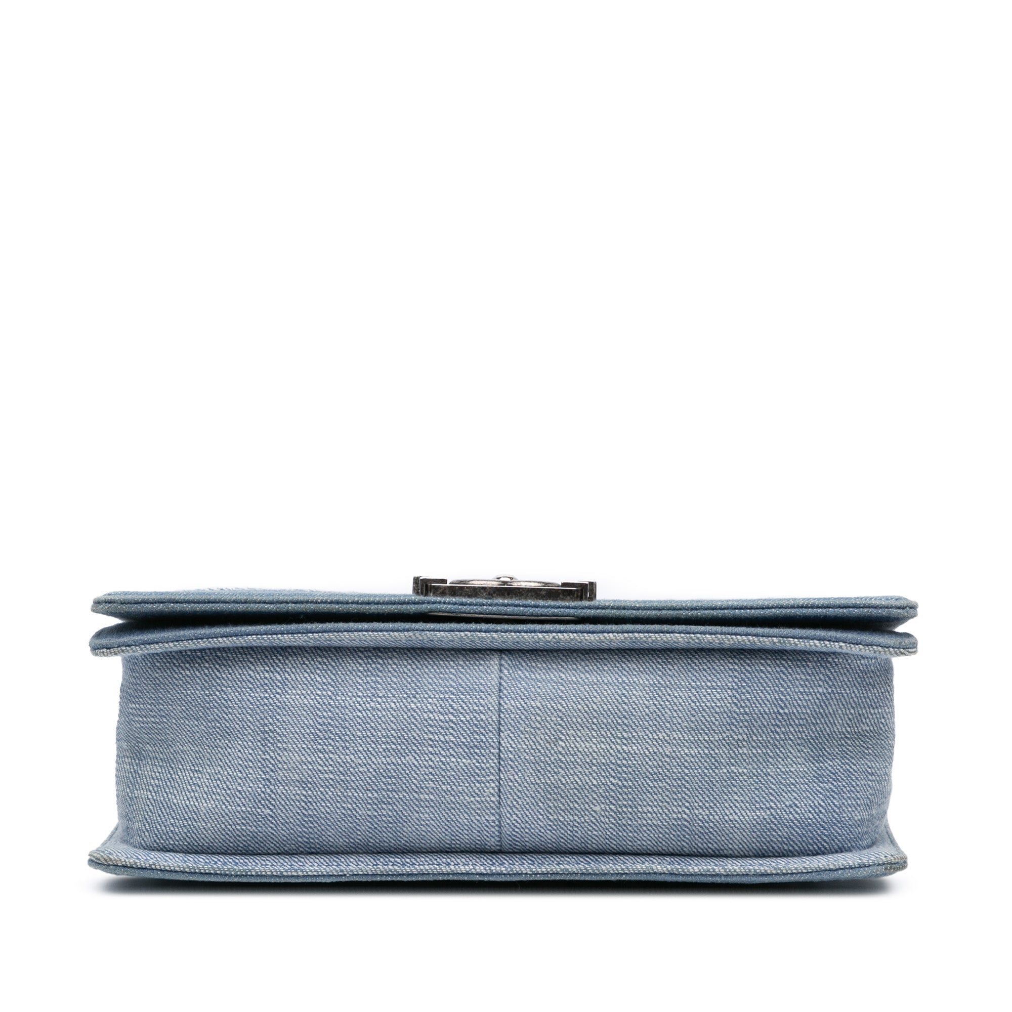 Old Medium Chevron Denim Boy Flap