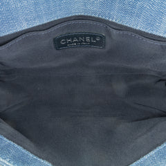 Old Medium Chevron Denim Boy Flap