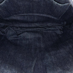 Matelasse Embroidered Denim Shoulder Bag