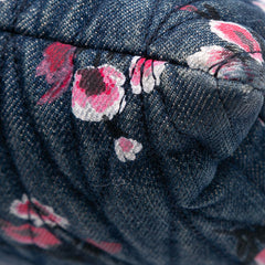 Matelasse Embroidered Denim Shoulder Bag
