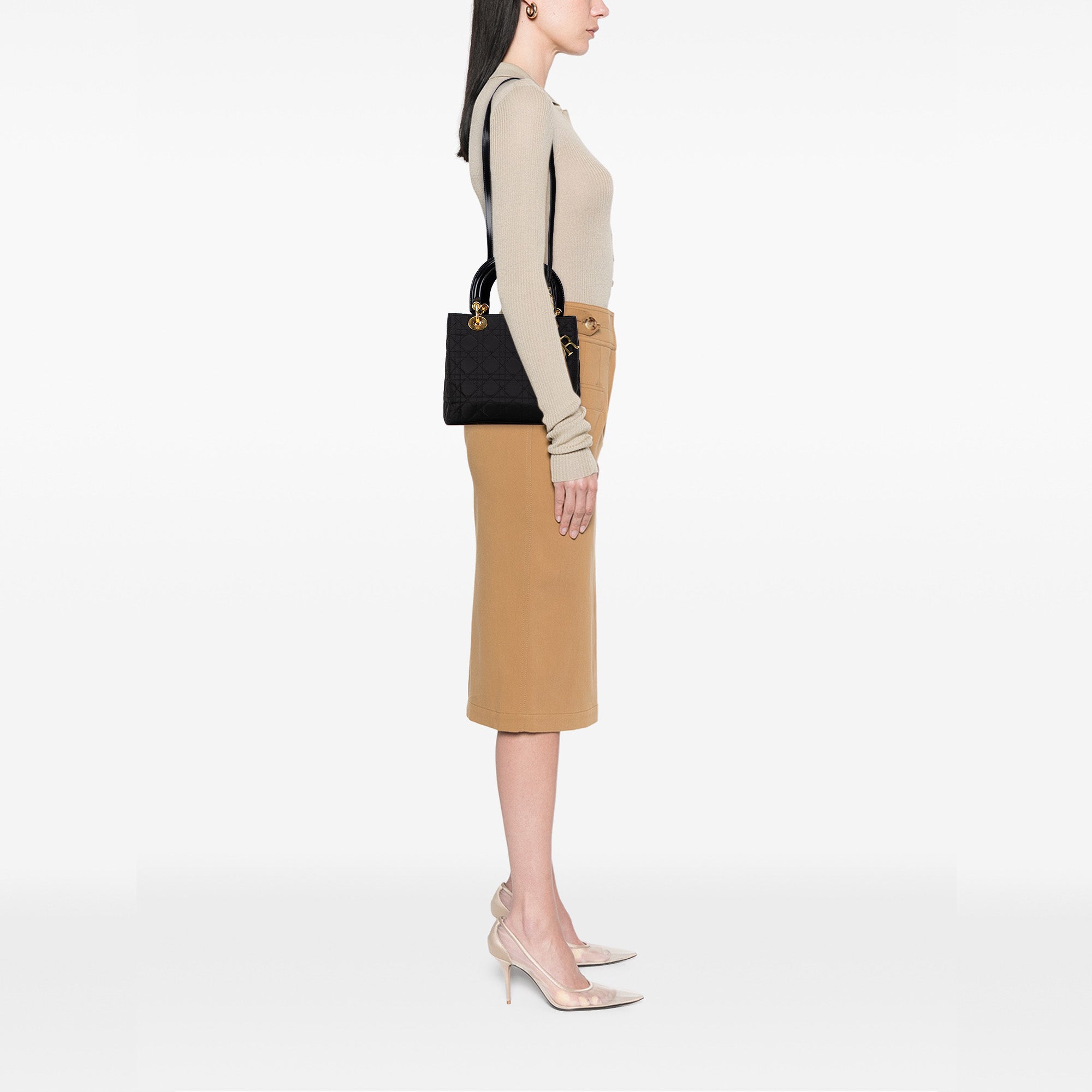 Medium Nylon Cannage Lady Dior