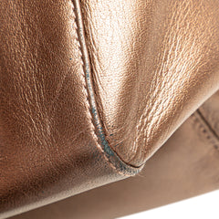 Metallic Leather Anagram Handbag