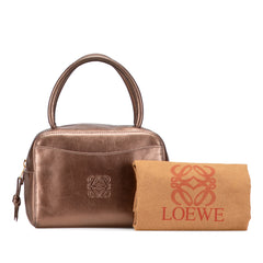 Metallic Leather Anagram Handbag