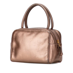 Metallic Leather Anagram Handbag