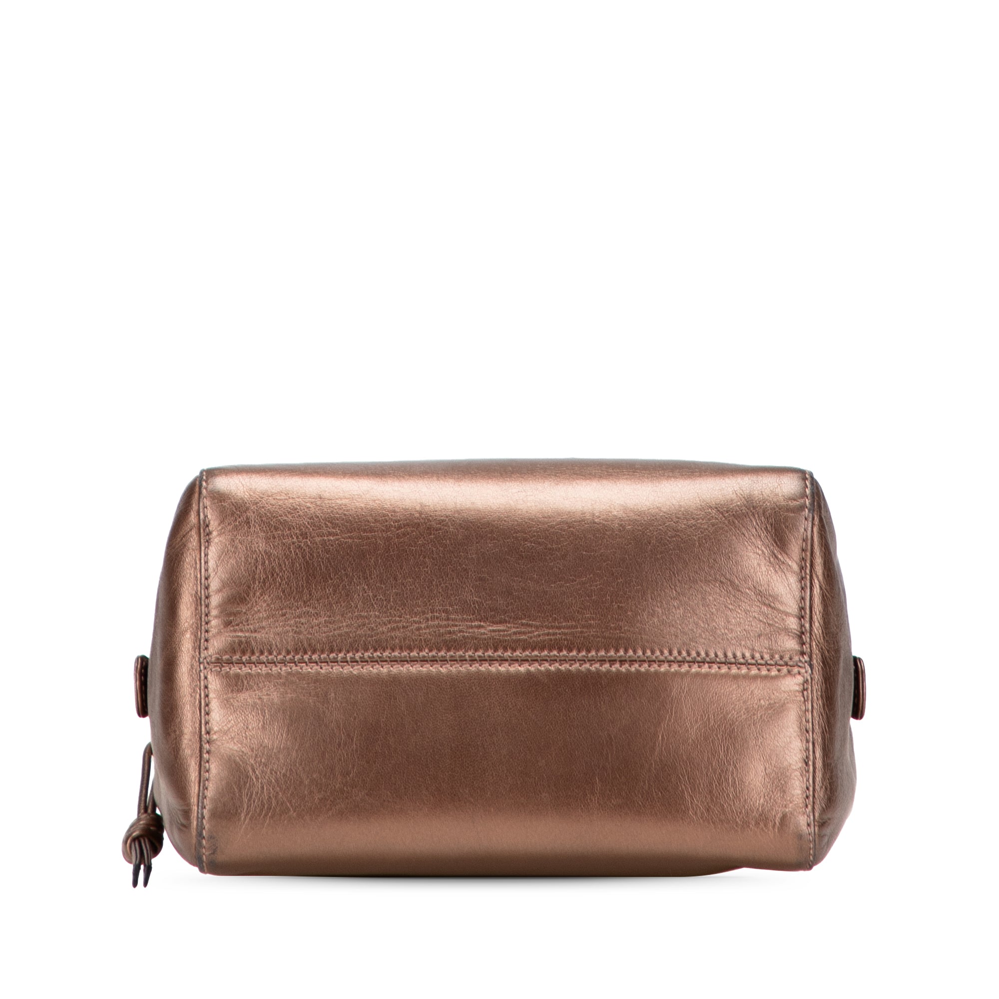Metallic Leather Anagram Handbag