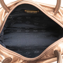 Metallic Leather Anagram Handbag