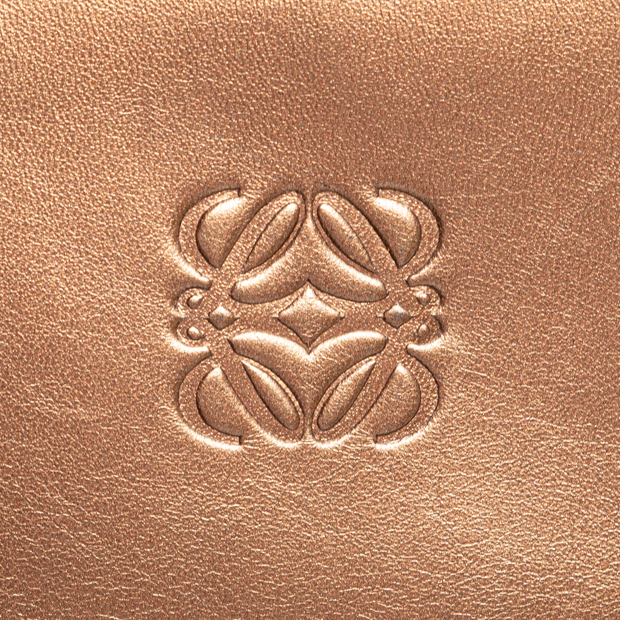 Metallic Leather Anagram Handbag