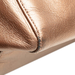 Metallic Leather Anagram Handbag