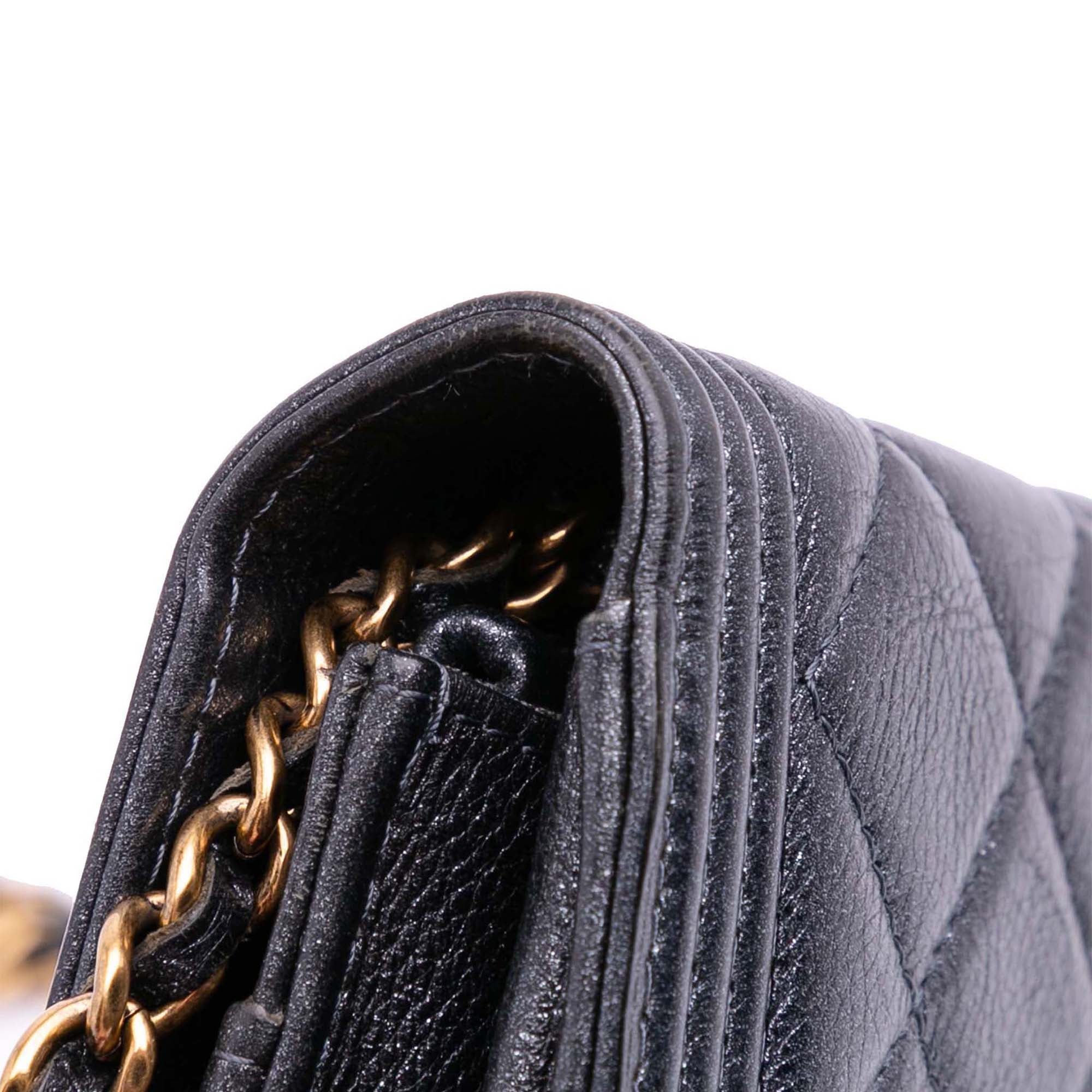 Quilted Lambskin Boy Wallet On Chain