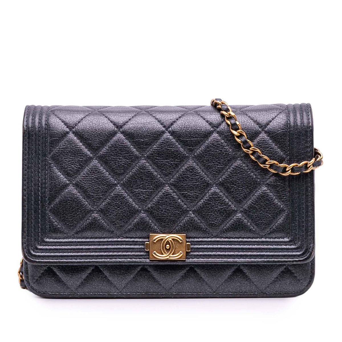 Quilted Lambskin Boy Wallet On Chain