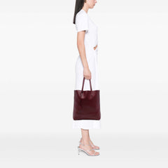 Leather North South Shopper Tote